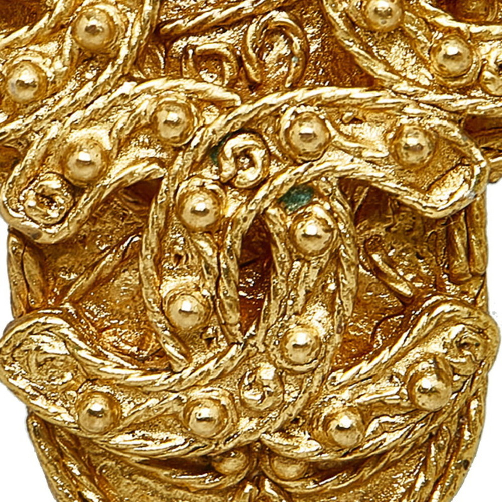 CHANEL Triple Coco Mark Brooch Gold Plated Ladies - Picture 3 of 5